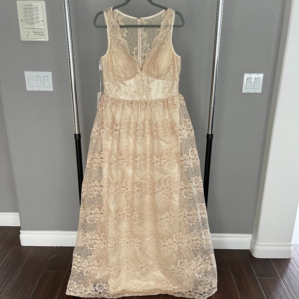 NWT Wedding Dress ~ Sz 14 ~ Champagne